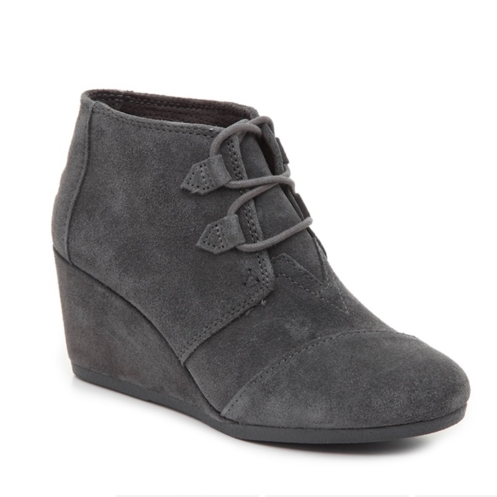 TOMS Suede Wedge Booties